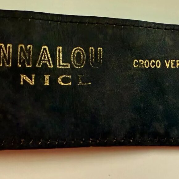 Trianon Annalou Genuine Crocodile Brown Belt Gold Hardware (Size 75/30 US) - Picture 10 of 11